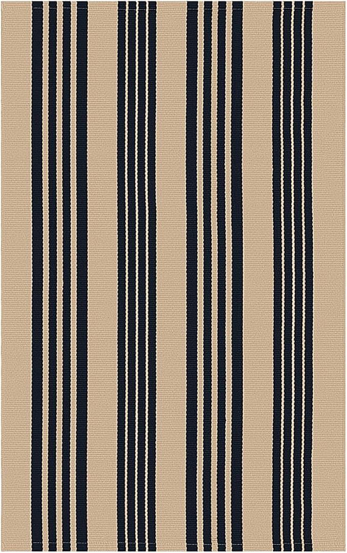 IOHOUZE Black and Tan Striped Rug 2'x3' Front Door Rugs Outdoor, Small Washable Area Rug for Front Porch, Spring Summer Welcome Mats Outdoor Indoor, Doormat for Entryway Porch Entrance