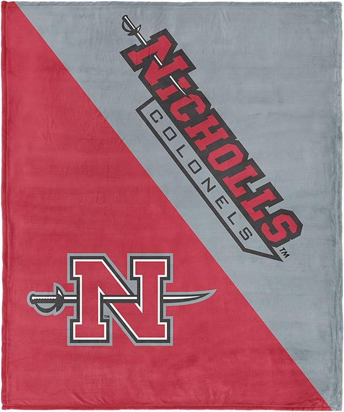 Northwest NCAA Silk Touch Throw Blanket, Ultra Soft Plush Polyester, Lightweight Warm Decorative Fan Gift, 46 x 60 in