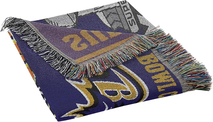 Northwest NFL Woven Tapestry Wall Hanging, 48 x 60 Inches, Officially Licensed, Decorative Fringes
