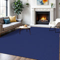 IOHOUZE Washable Area Rug 6x9 Non Slip Rugs for Living Room, Dining Room Rugs Bedroom Rug, Woven Braided Indoor Floor Carpet for Living Room Nursery Office, Royal Blue/Navy