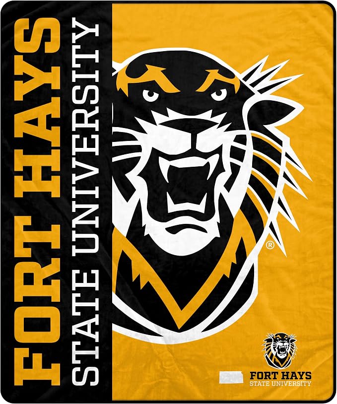 Pegasus Sports NCAA Fort Hays State Tigers Endzone Ultra Soft Tailgate Throw