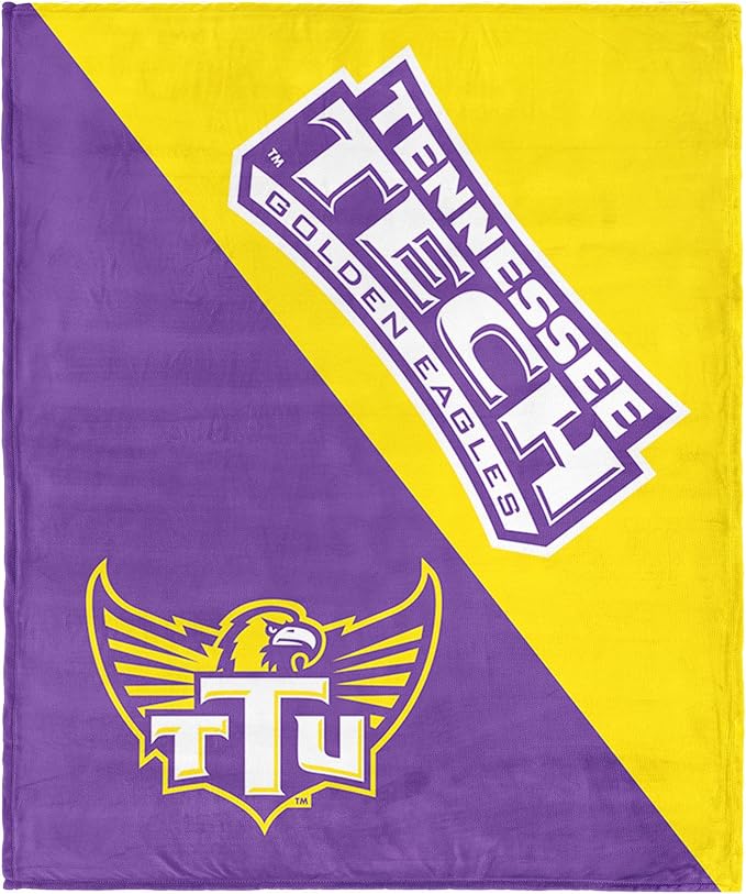 Northwest NCAA Silk Touch Throw Blanket, Ultra Soft Plush Polyester, Lightweight Warm Decorative Fan Gift, 46 x 60 in