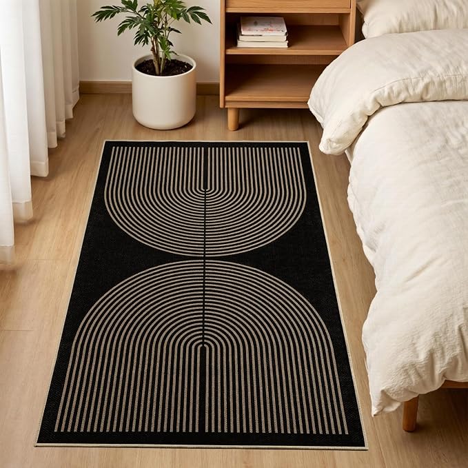 EDIMENS 3x5 Outdoor Rugs Easy Jute Porch Patio Rug Front Door Mat Entryway | Washable Non-Slip Geometric Rugs for Entryway Indoor Outdoor Farmhouse Rug Modern Carpet Area Rug for Living Room Kitchen