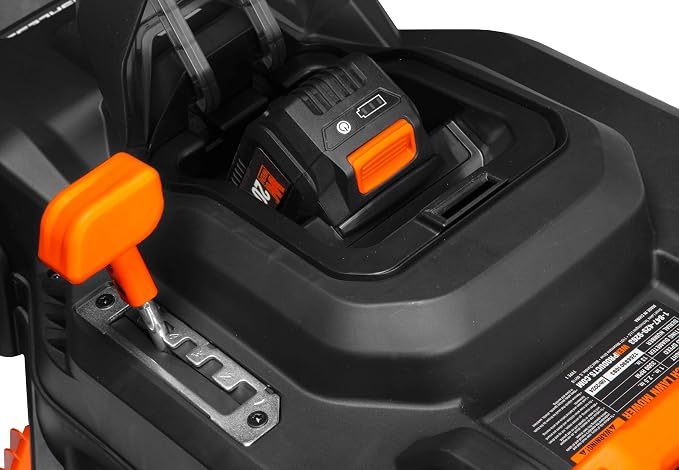WEN 20V Max 15-Inch Cordless Brushless Lawn Mower with 5Ah Battery and Charger (20835)