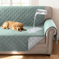 H.VERSAILTEX 100% Waterproof Couch Cover Triple Non-Slip Sofa Covers with Storage Pocket Thick Durable Pet Couch Covers for Sofa Washable(XL Sofa, Lily Pad)