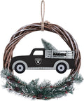 FOCO NFL Unisex-Adult NFL Team Logo Holiday Wreath with Truck