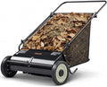 VEVOR Push Lawn Sweeper 26 Inch Leaf & Grass Collector Strong Rubber Wheels | Heavy Duty Thickened Steel Durable to Use with Large Capacity 7 ft³ Mesh Collection Bag, 4 Spinning Brushes