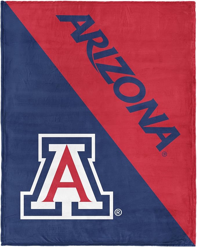 Northwest NCAA Silk Touch Throw Blanket, Ultra Soft Plush Polyester, Lightweight Warm Decorative Fan Gift, 46 x 60 in