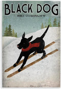 Black Dog Ski Company Skiing, 13 x 19 Inch Mounted Print on Wall Plaque | Stupell Industries · By Ryan Fowler · Ready to hang · Rustic winter charm for home or office · Made in USA