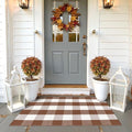 Buffalo Plaid Checkered Rug 27.5"x43" Fall Front Door Mat Outdoor Porch Rug | Washable Woven Front Porch Rug Outdoor Door Mat Welcome Mats Indoor Outdoor Autumn Layered Doormats for Entryway Entrance