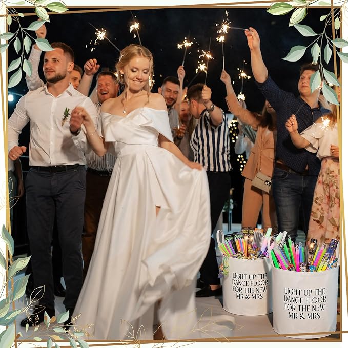 Yungyan 2 Pcs Wedding Baskets with Handles 12 Inch White Large Glow Sticks Storage Baskets for Glow Sticks Flowers Flip Flops Trug for Wedding Picnics Decoration Party Favors Gift Garden
