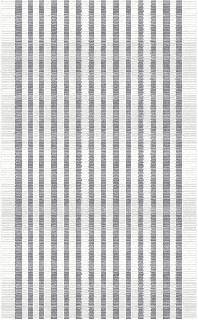 IOHOUZE Striped Area Rug 3'x5' Front Door Rugs Small Washable Area Rug for Front Porch, Spring Summer Welcome Door Mats Outdoor Indoor, Doormat for Entryway Porch Entrance, Grey/White