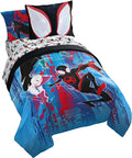 Marvel Spiderman Full Size Comforter Set 7 Piece Kids Bedding, Multi | Bed in a Bag, Comforter Sheets Shams Pillowcases, Official Brand, Soft Microfiber, Machine Washable, Boys Gift