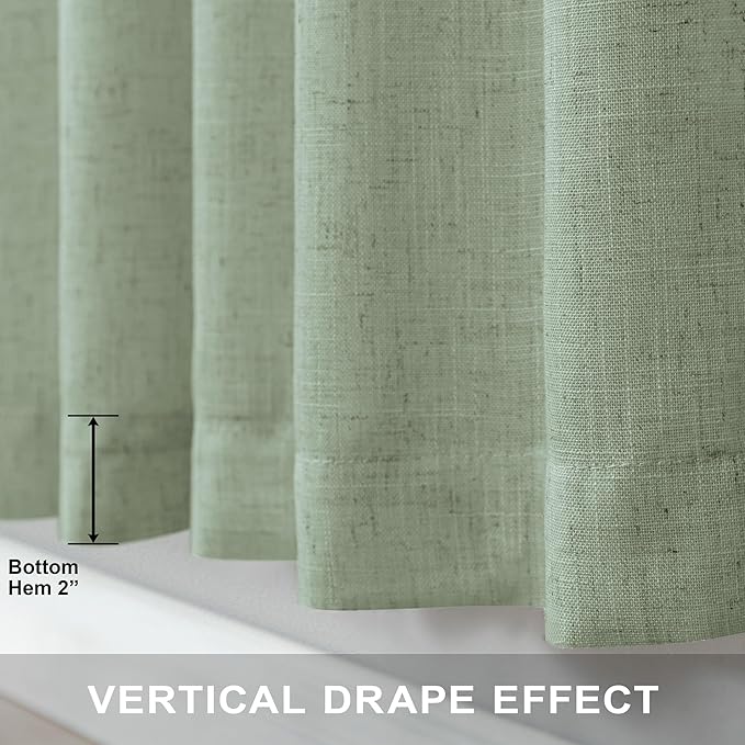 Sage Green Curtains 84 Inch Length - Image 7