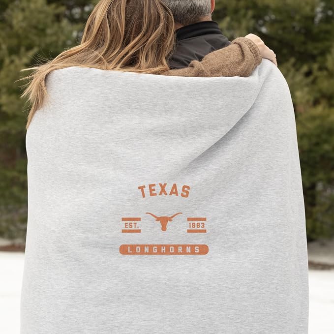 Logo Brands NCAA Sweatshirt Blanket - Officially Licensed Soft Throw Blanket for Fans, Cozy Game Day Blanket, Vintage-Style, Great Gift for Students & Alumni