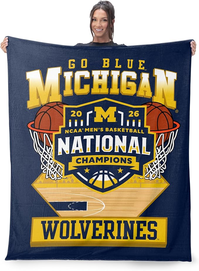 Northwest NCAA Silk Touch Throw Blanket, Ultra Soft Plush Polyester, Lightweight Warm Decorative Fan Gift, 46 x 60 in