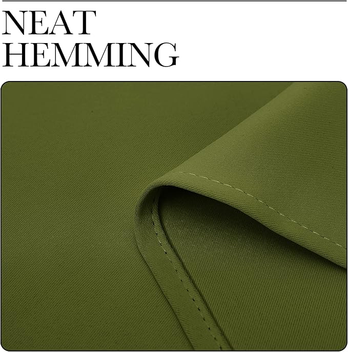 NICETOWN Blackout Draperies and Curtains, Thermal Insulated Window Decoration Blackout Drapes for Kid's Room (Olive Green, 1 Pair, 52 x 63 inches)
