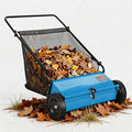 Heavy Duty 26-Inch Push Lawn Sweeper – 4 High-Speed Spinning Brushes | Durable Steel Frame, 7 Cu. Ft. Removable lawn mower, Rubber Wheels, Walk-Behind Leaf & Grass Collector for Lawn, Patio