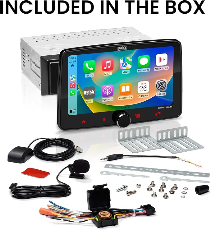 BOSS Audio Systems BVCP9700A-FL CarPlay Android Stereo, 7 Inch Touchscreen