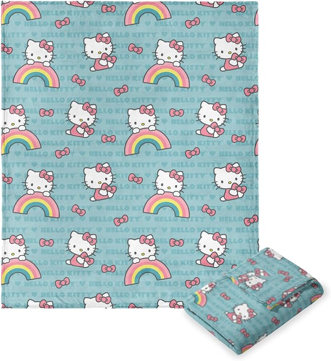 NORTHWEST Hello Kitty Silk Touch Throw Blanket, 50" x 70", Bow So Sweet