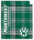 NCAA Northwest Missouri State Bearcats Playmaker Plaid Ultra Cozy Sherpa Throw