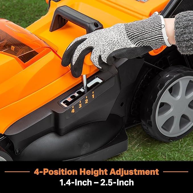 LawnMaster CLMF4815E 48V MAX 15-inch Brushless Cordless Lawn Mower | 2X24V MAX 4.0Ah Battery, Dual Charger