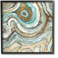 Aqua Geode Stone Marble, 12 x 12 Inch Framed Giclée Print | Stupell Industries | Black, 12 x 12 Inches, Easy to Hang and Sturdy, Made in USA, by Liz Jardine