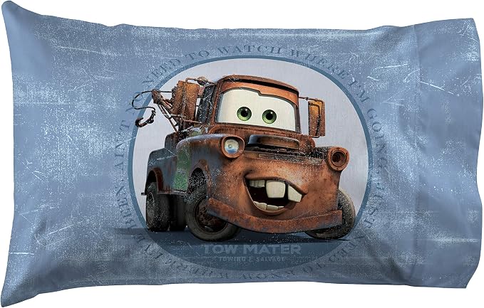 Jay Franco Disney Pixar Cars Lightning McQueen Twin Sheet Set - 3 Piece Kids Race Car Bedding, Super Soft Microfiber, Deep Pocket, Machine Washable, Fade Resistant, Blue (Official Disney Product)