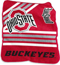 Logo Brands NCAA Raschel Throw Blanket – 50 x 60 Soft Fleece Blanket, Officially Licensed Collegiate Design, Cozy Throw for Tailgating, Game Day, & Home Décor