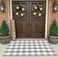 Buffalo Plaid Outdoor Rug 4x6 Ft Gray and White Checkered Area Rug Washable Indoor Outdoor Rugs for Entryway,Hallway, Kitchen, Living Room, Dining Room, Bedroom