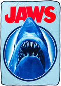 Silver Buffalo Jaws Need a Bigger Boat, Fleece Throw Blanket, 45x60in | Soft and Cozy, 180 GSM