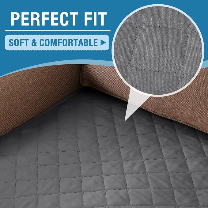 H.VERSAILTEX Couch Cover for Dogs Washable 100% Waterproof Sofa Cushion Cover Dog Bed Cover Non-Slip Pet Blanket for Sofa Cushion Protector, 35" x 62", Grey