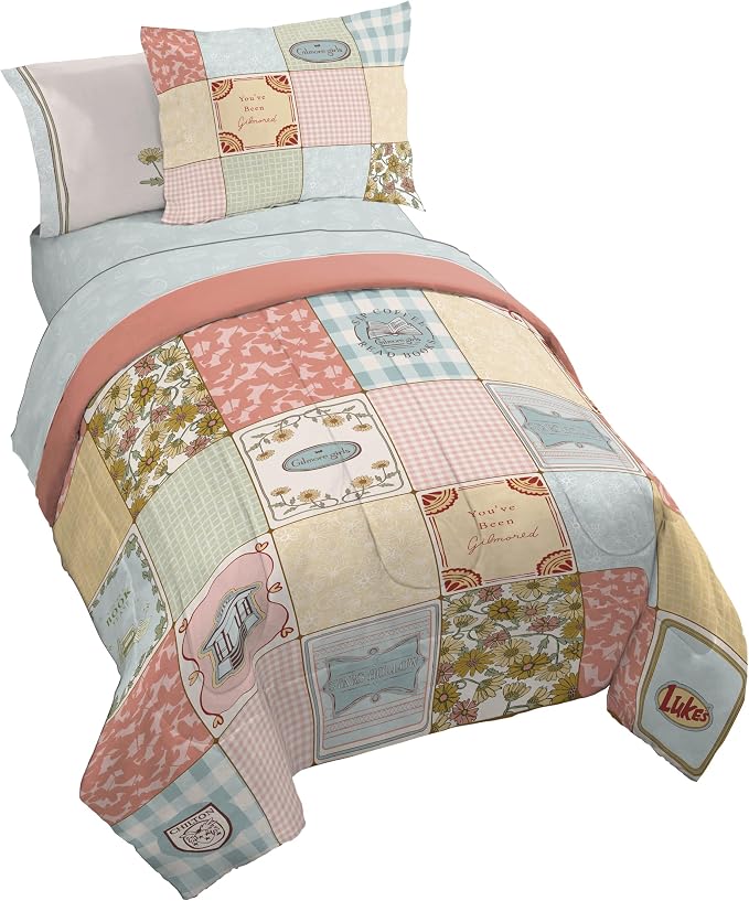 Gilmore Girls Full Comforter Set 7 Piece Soft Bedding for Girls, Multi | Bed in a Bag, Comforter Sheets Shams Pillowcases, Official Product, Soft Microfiber, Machine Washable, Girls Gift