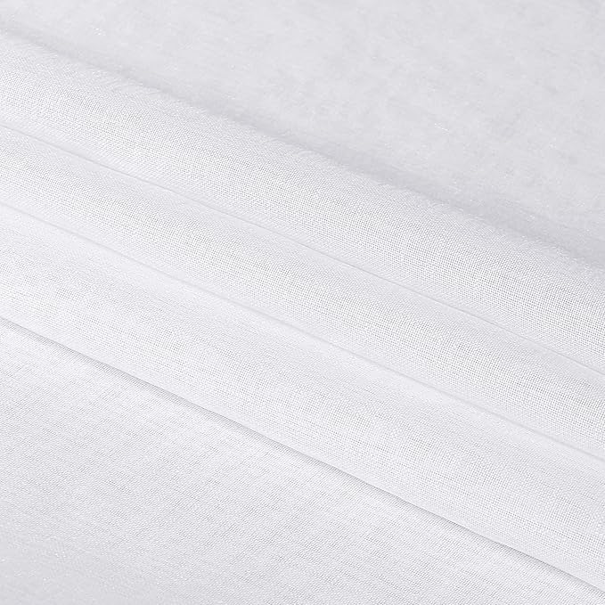 DWCN White Sheer Curtains for Kitchen Windows - Image 6