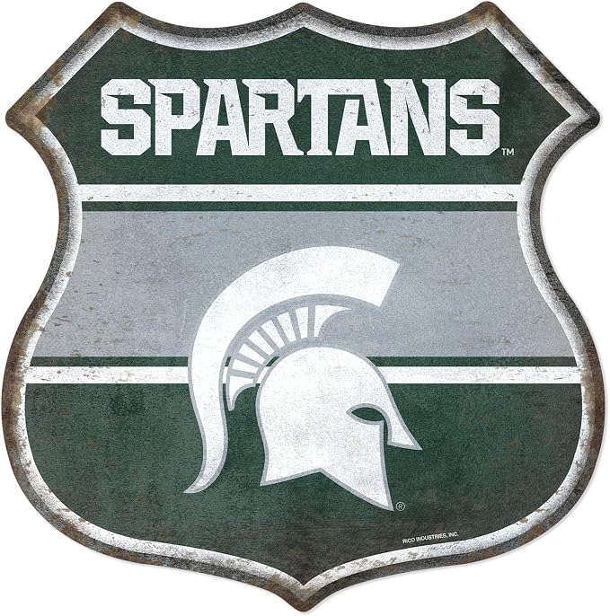 Rico Industries NCAA Rustic 11.5" Metal Route Sign Home Décor/Dorm Room