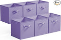 GRANNY SAYS Cube Storage Bins, 11 Inch Cube Storage Organizer, Fabric Collapsible Storage Bins, Durable Storage Cubes for Shelves, Closet, Lavender Purple, 6-Pack