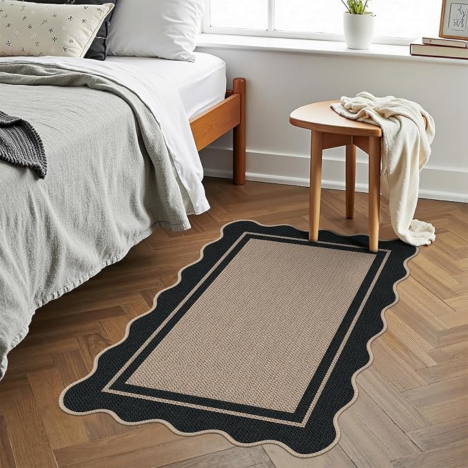 Easy Jute 2x3 Brown Rectangle Area Rug,Washable Entryway Rug, Modern Door Carpet,Neutral Non-Slip Outdoor Indoor Farmhouse Rug for Living Room Kitchen Patio Bedroom