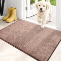 PURRUGS Dirt Trapping Door Mat 20" x 31.5", Non-Slip Machine Washable Entryway Rug, Dog Doormat, Indoor Front Door Mat, Super Absorbent Entry Rug for Muddy Shoes & Paws, Brown-Light Cream