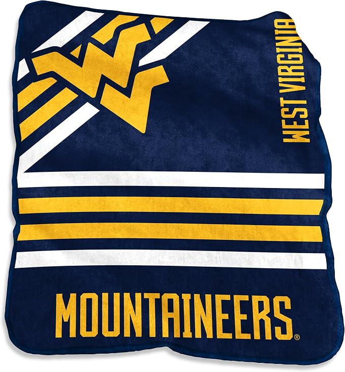 Logo Brands NCAA Raschel Throw Blanket – 50 x 60 Soft Fleece Blanket, Officially Licensed Collegiate Design, Cozy Throw for Tailgating, Game Day, & Home Décor