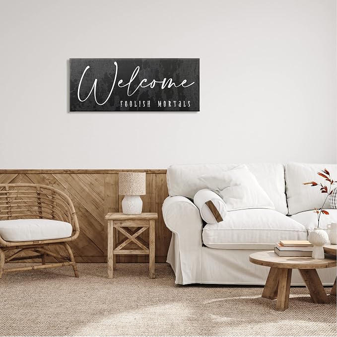 Stupell Industries Weathered Halloween, 17 x 40 Inch Canvas Wall Art | Stupell Industries · By Lil' Rue · Ready to hang · Spooky rustic holiday charm · Made in USA