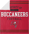 FOCO Tampa Bay Buccaneers NFL Team Property Of Sherpa Fleece Blanket