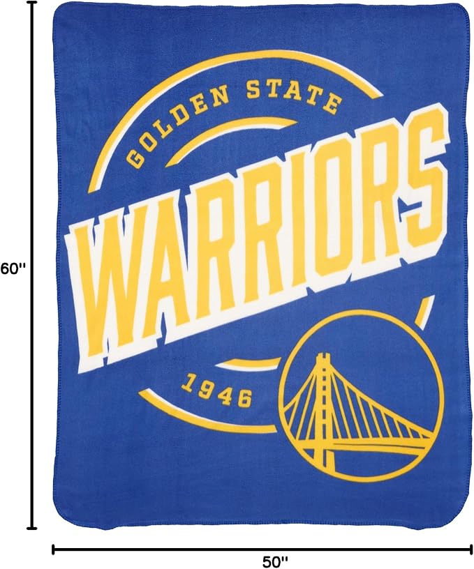 Northwest NBA Golden State Warriors Unisex-Adult Fleece Throw Blanket, 50" x 60", Campaign