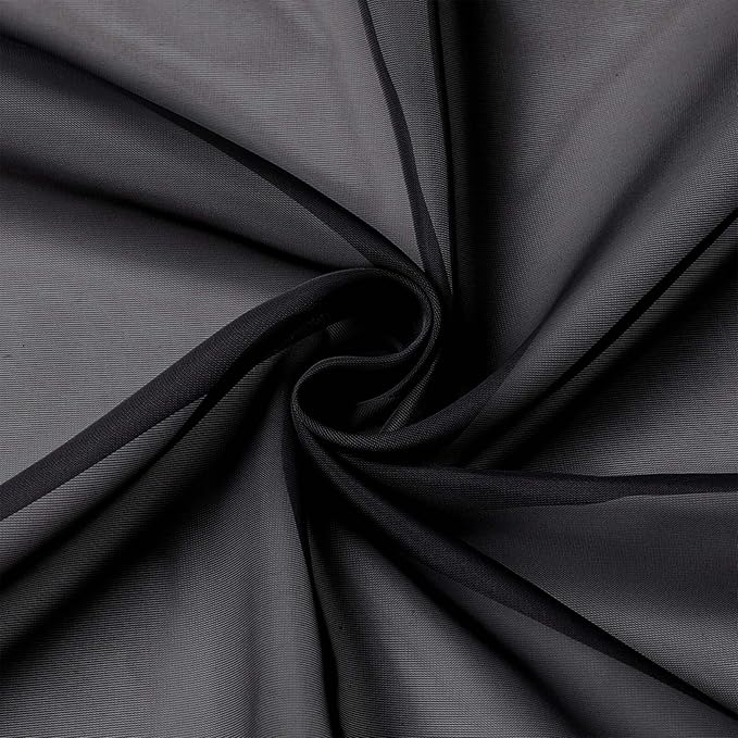 Extra Long Black Sheer Curtains - Image 9