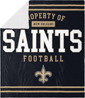 FOCO New Orleans Saints NFL Team Property Of Sherpa Fleece Blanket