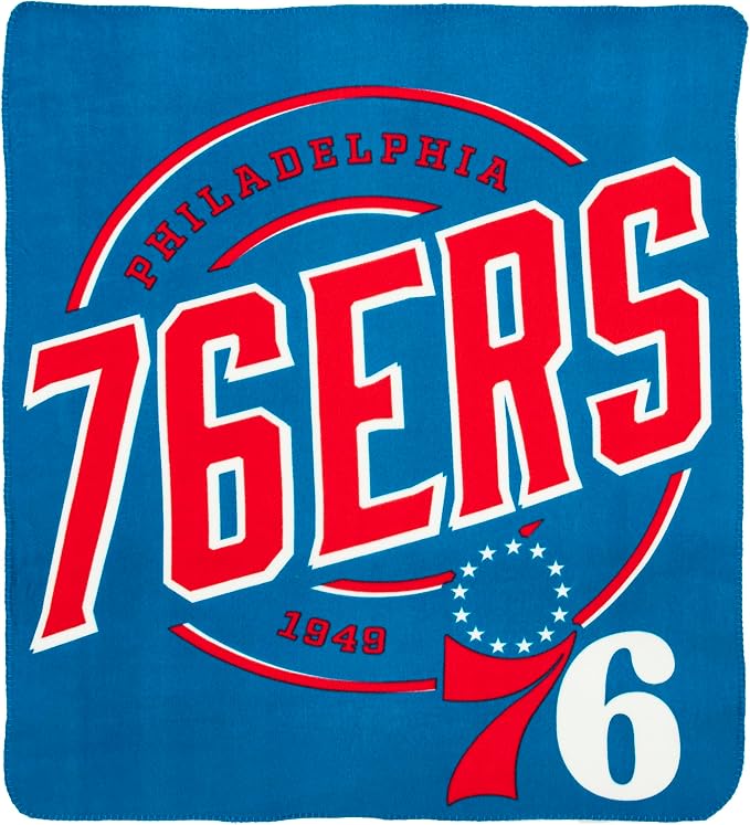 Northwest NBA Philadelphia 76ers Unisex-Adult Fleece Throw Blanket, 50" x 60", Campaign
