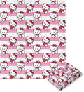 Northwest Hello Kitty Silk Touch Throw Blanket, Soft, 50 x 70 Inches, Bow and Stripes Design
