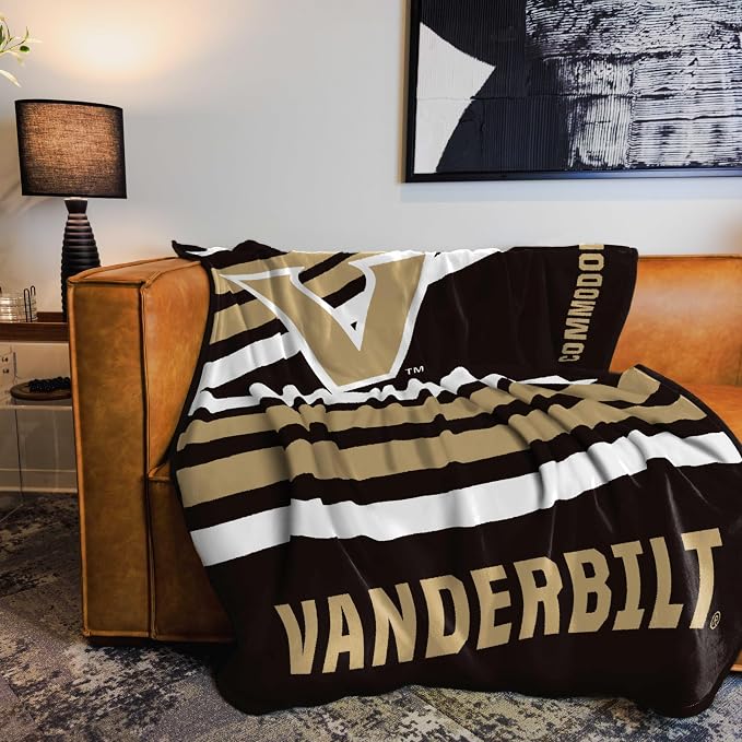 Logo Brands NCAA Raschel Throw Blanket – 50 x 60 Soft Fleece Blanket, Officially Licensed Collegiate Design, Cozy Throw for Tailgating, Game Day, & Home Décor