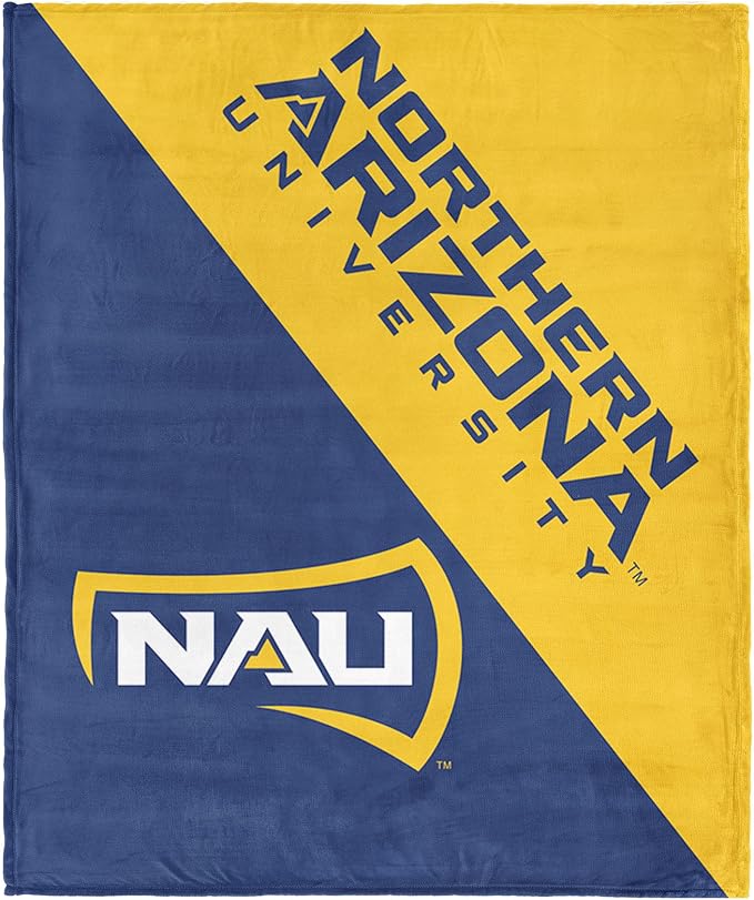 Northwest NCAA Silk Touch Throw Blanket, Ultra Soft Plush Polyester, Lightweight Warm Decorative Fan Gift, 46 x 60 in