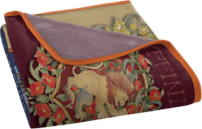 Northwest Harry Potter Micro Raschel Throw Blanket, Lightweight Breathable for Couch, Sofa, Cozy for All Seasons 46" x 60", Botanical Houses