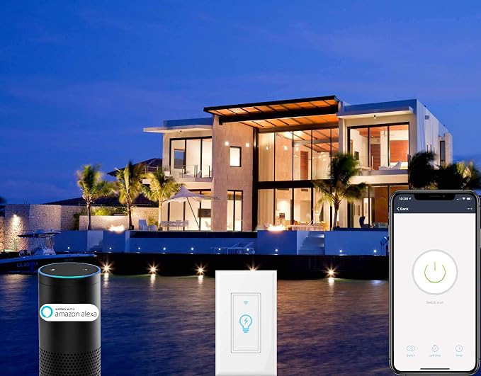 Smart Light Switch, Compatible with Alexa, Google Assistant, IFTTT, WiFi Light, Neutral Wire Required, Schedule Setting APP Remote Control, ETL, No Hub Required (Smart Switch 2pack)